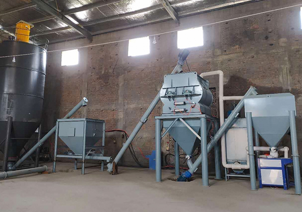 Flat Type Dry Mortar Mixing Plant